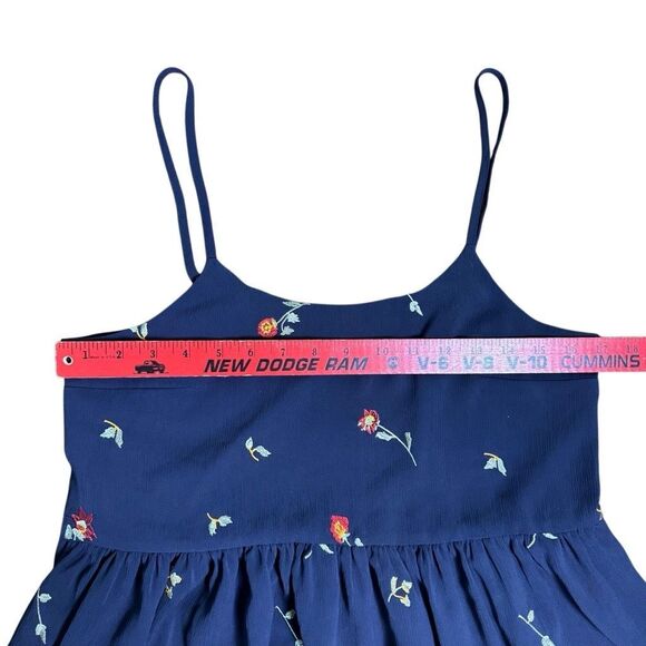 Madewell Embroidered Babydoll Cami Dress Matilda Dark Night Women’s Size Small - Picture 4 of 9